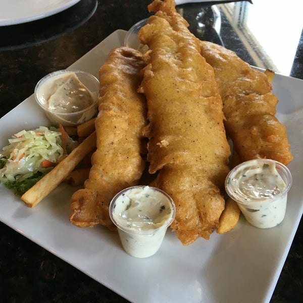 Friday Fish and Chips special. A large order has 3 large pieces of Haddock. Great to share!