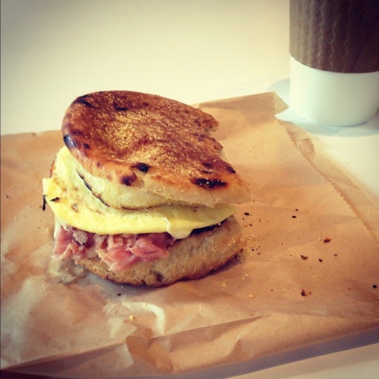 Breakfast sandwich on a homemade English muffin. #exactlywhatyouwant