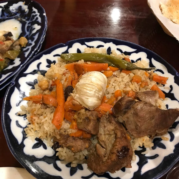 Probably the most authentic Uzbek restaurant in DMV area. Great food and service. You can have a feast for $50 for two. Though I like my palov Fergana style. There are a lot of vegetarian options too.