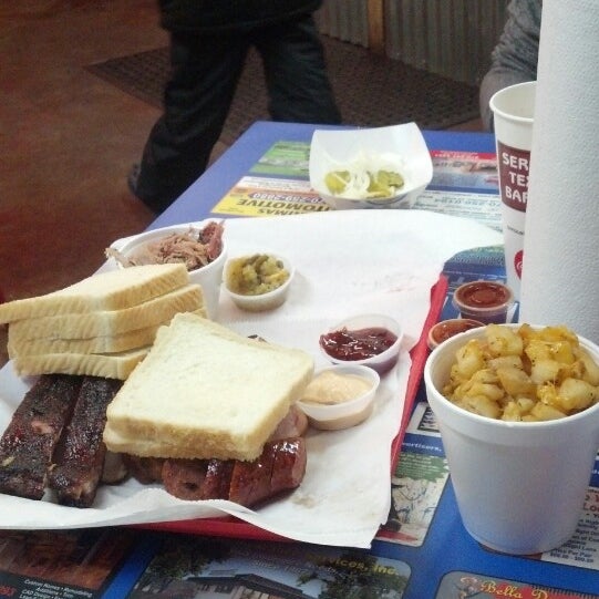 Photo taken at Serious Texas Bar-B-Q by Maxwell S. on 3/11/2013