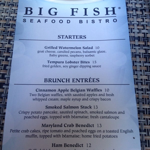 Photo prise au Big Fish Seafood Bistro par Alex F. le8/2/2015