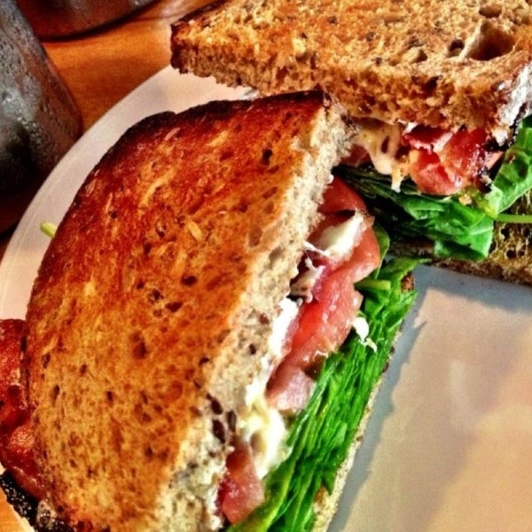 The BLT is a favorite sandwich of mine, here they add fresh melted mozzarella ------I approve and so shall you