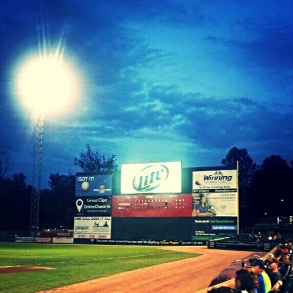 Photo taken at River City Rascals (TR Hughes Ballpark) by Michael D. on 5/28/2014