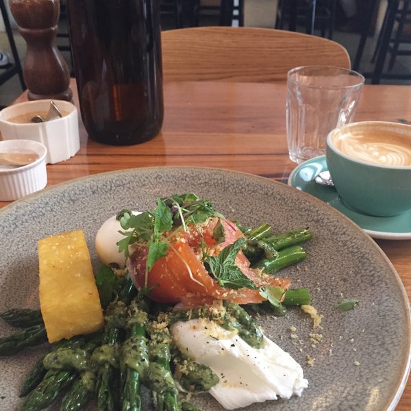 Asparagus with house smoked salmon and poached eggs was delicious. Coffee was amazing too.