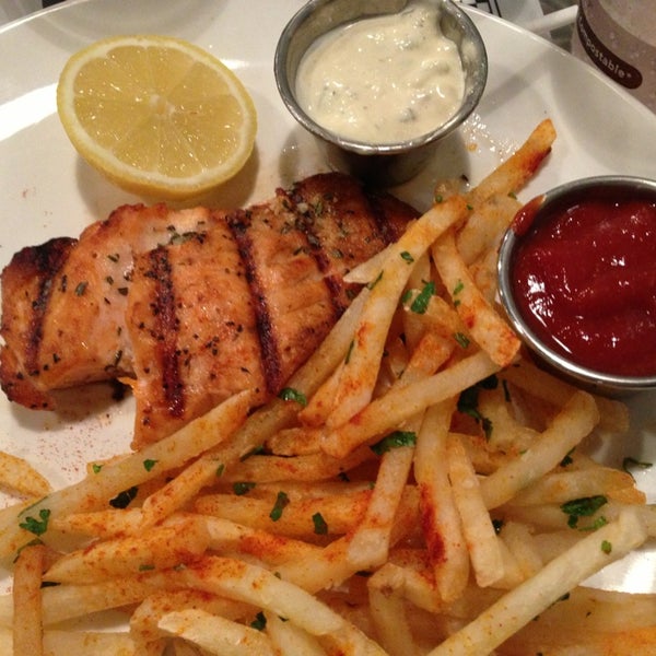 The Salmon is fresh and the chips are delicious!