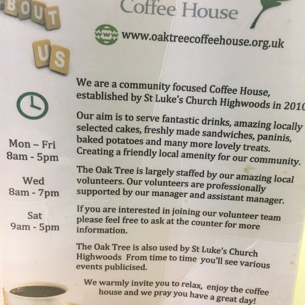 The Oak Tree Coffee House 3 Tips From 31 Visitors
