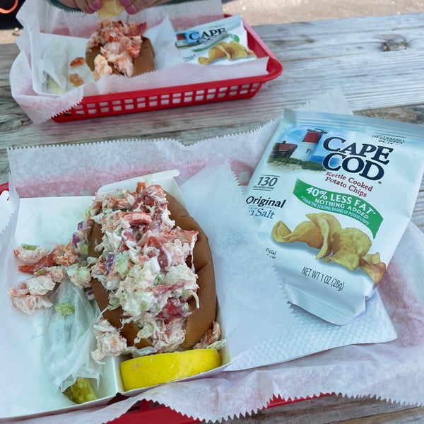 New lobster place that is opening up a restaurant behind. Ample outdoor seating and generous portion of lobster on the sweet rolls; comes with a bag of chips and a pickle. $16.96 (tax included)