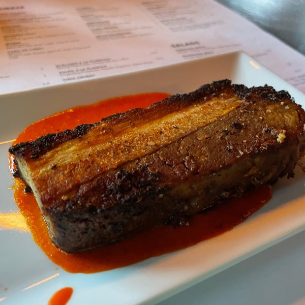 The pork belly here is sizable — but simple and delicious