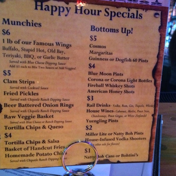 Columbus's best Happy Hour? These specials are pretty good…especially the wings!