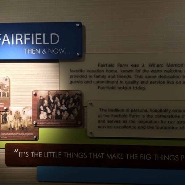 Wonder where Fairfield got its name? Check out the sign across from the elevators…