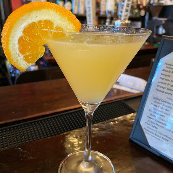 Try the orange blossom martini – and think of it like a souped up mimosa. Delish!