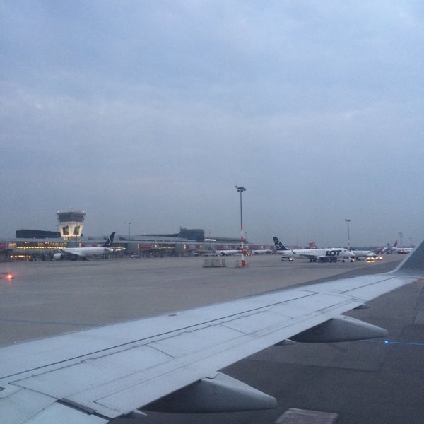 Photo taken at Warsaw Chopin Airport (WAW) by Mira D. on 9/24/2015