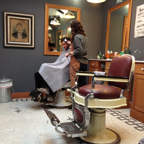 Photo taken at Temescal Alley Barbershop by Connor J. on 1/9/2013