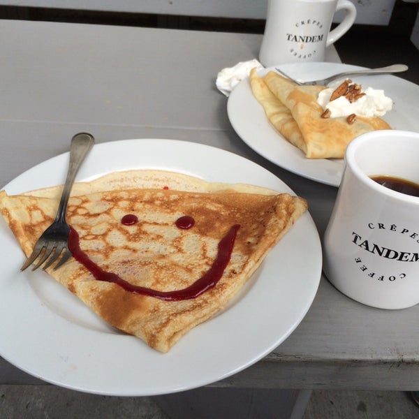 Photo taken at Tandem Creperie and Coffeehouse by Phillip M. on 9/7/2014