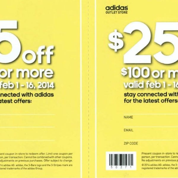 adidas factory store coupon