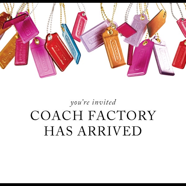 Coach has arrived!! Located between Yard House & Charming Charlie! Visit Coach Factory Legends Outlets for up to 65% off the luxury line's women's wear & accessories! Hurry! Coach closes on Labor Day!
