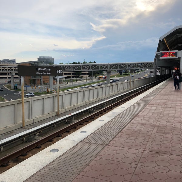 Photo taken at Tysons Metro Station by Justin K. on 5/10/2018