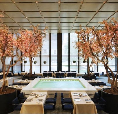 The Four Seasons restaurant - not to be confused with the hotel - is another New York landmark. Its Pool Room is said to be the most beautiful place in any New York restaurant.