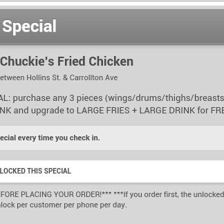 4/18/2013 tarihinde JAXnCHUXziyaretçi tarafından Chuckie&#39;s Fried Chicken'de çekilen fotoğraf