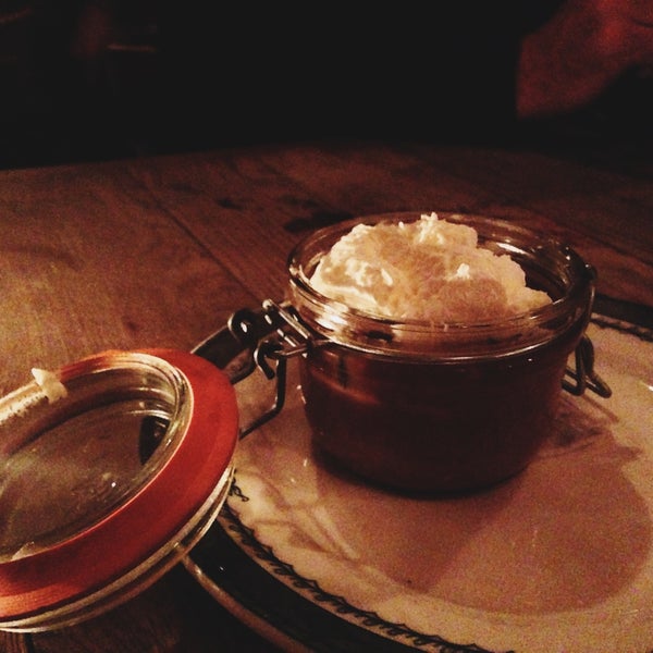 If you've managed to save even the tiniest amount of room, order the Chocolate + Salted Caramel Pot De Creme. Nice and light, absolutely delicious