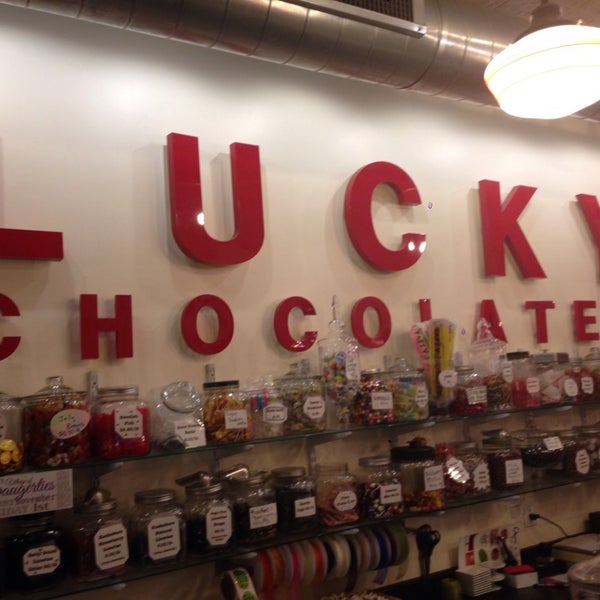 Photo taken at Lucky Chocolates, Artisan Sweets And Espresso by Alex T. on 11/3/2013