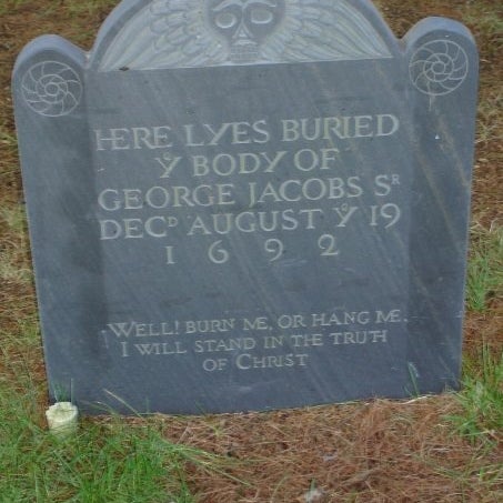 George Jacobs reproduction headstone