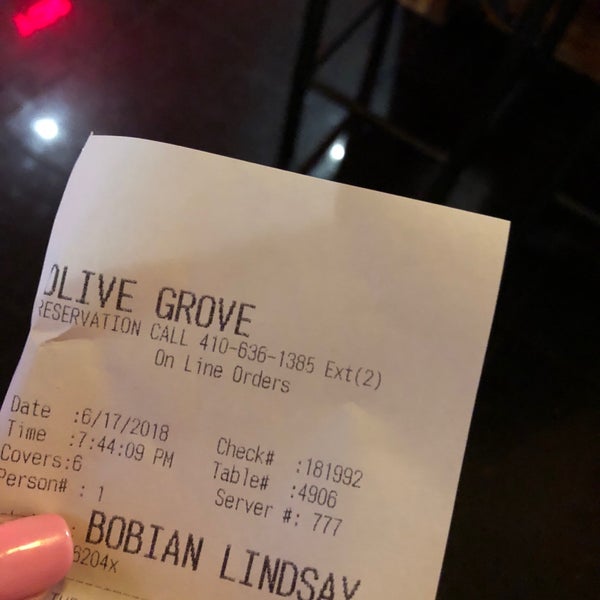 Photo taken at Olive Grove Restaurant &amp; Lounge by Lindsay B. on 6/17/2018