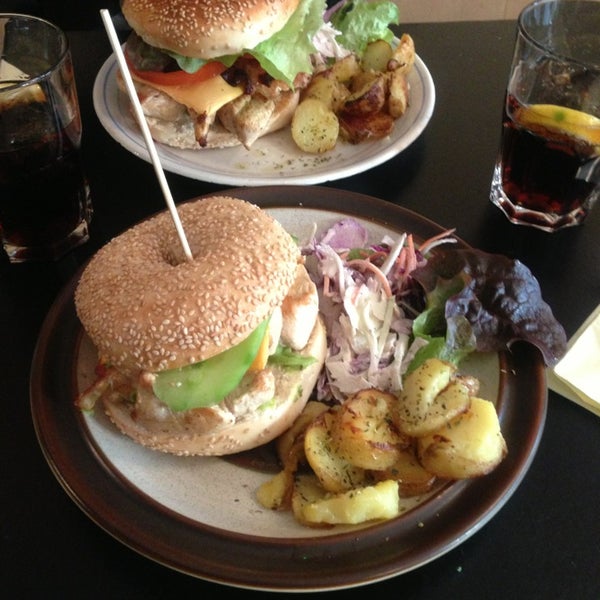 Photo taken at Rachel - Bagels &amp; Burgers by Adel B. on 2/13/2013