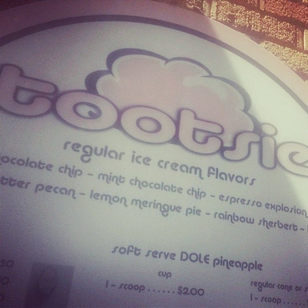 Photo taken at Tootsie Ice Cream by Tiana C. on 7/21/2014