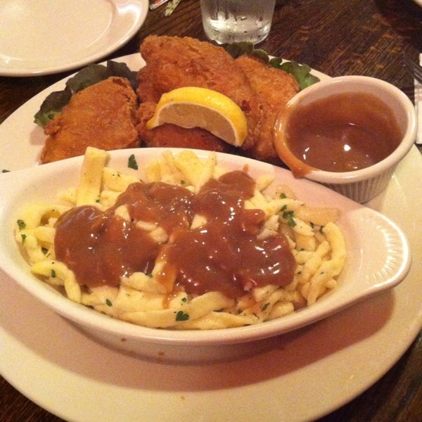 I got the beer-battered fish and chips, but replaced the chips with Spätzle and gravy. It was absolute perfection. Spätzle really is the ultimate comfort food.