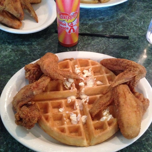 Photo taken at Kiki&#39;s Chicken And Waffles by Stephen on 1/24/2014