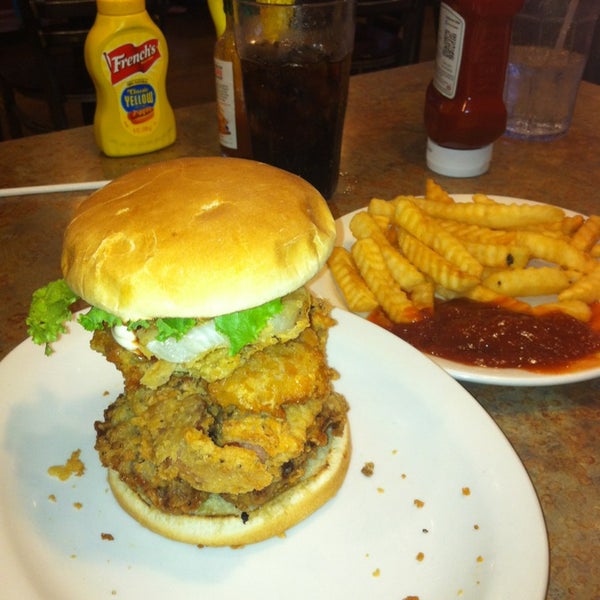 Chicken fried burger. Everything on this burger, except for the lettuce, has been deep fried. It's heart stoppingly delicious.