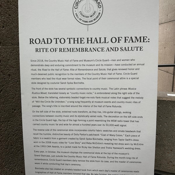 10/27/2023에 Barry R.님이 Country Music Hall of Fame &amp; Museum에서 찍은 사진