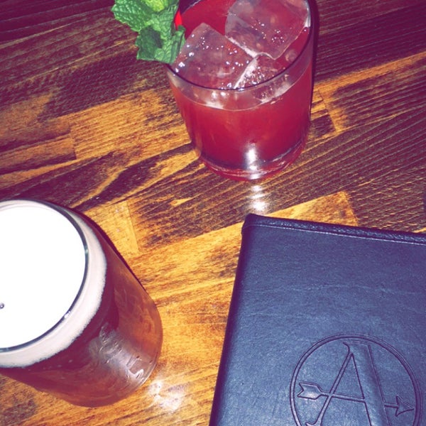 Amazing interior, complete with fireplace and booth seating. The Going Out West bourbon cocktail with cranberry bitters is strong and refreshing.