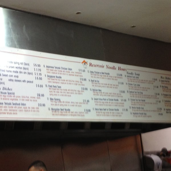 Reservoir Noodle House 62 Edward St