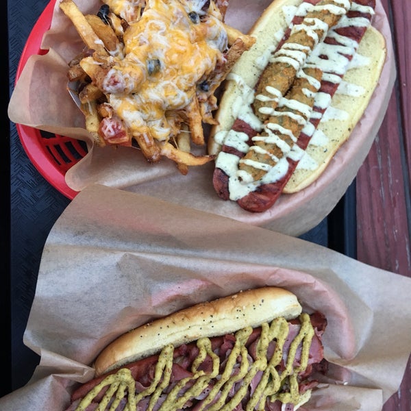 Photo taken at Harleys : A Hot Dog Revolution by Eric T. on 9/14/2018