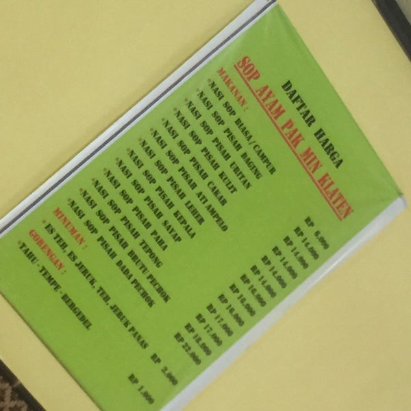 Photos At Sop Ayam Pak Min Klaten Soup Place In Malang