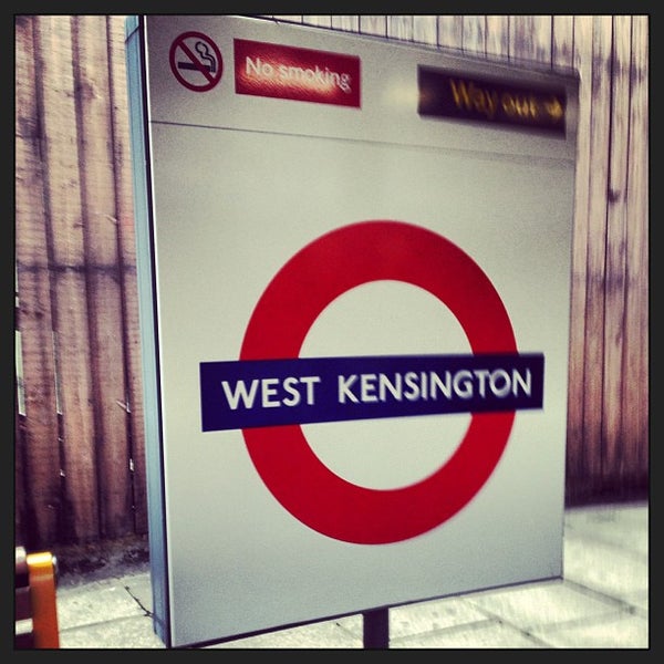 Photo taken at West Kensington London Underground Station by Vic C. on 9/11/2013
