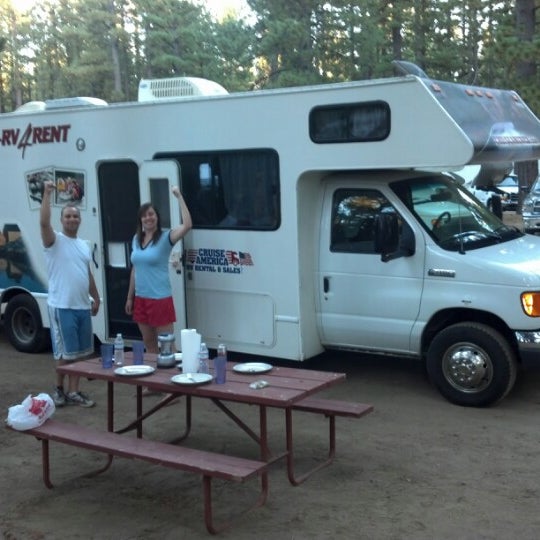 Photo taken at Tahoe Valley Campground by Brett R. on 8/11/2012