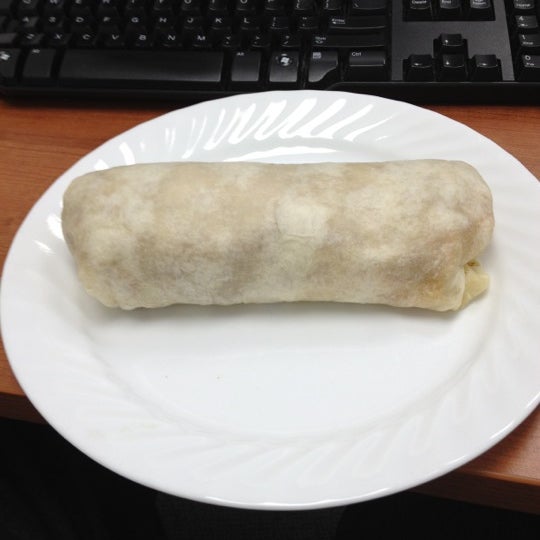 The burritos are not only the size of a baby, but they are delicious too