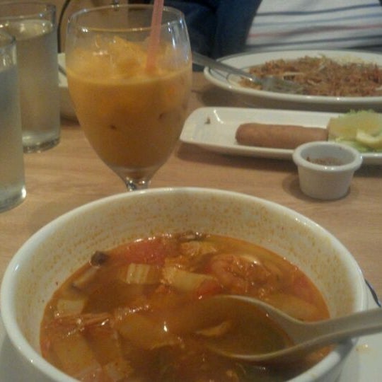 Try the Thai Iced Tea & Tom Yum Soup! So good!