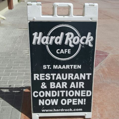 Photo taken at Hard Rock Cafe St. Maarten by Miguel B. on 3/9/2012