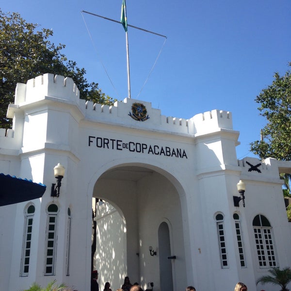 Photo taken at Fort Copacabana by Fabio K. on 5/1/2015