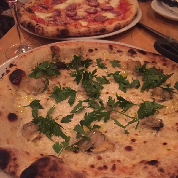 The clam pizza is as good as the reviews with large pieces of clams on a white pizza. The sausage pizza is ok and the beef tongue and lamb terrine with buttered bread is the highlight of the menu.