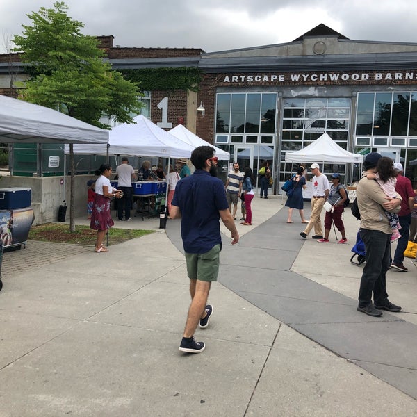 Photo taken at Wychwood Barns Farmers&#39; Market by Gary T. on 7/28/2018