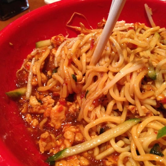 The Dan Dan Noodles here are OFF THE STOVE.