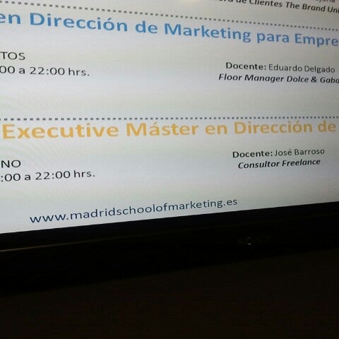 Das Foto wurde bei MSMK Madrid School of Marketing von José B. am 4/3/2013 aufgenommen
