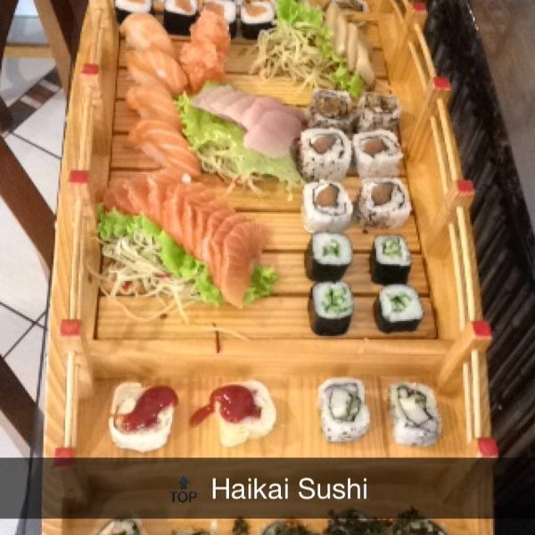 Photo taken at Haikai Sushi by Débora N. on 9/28/2014