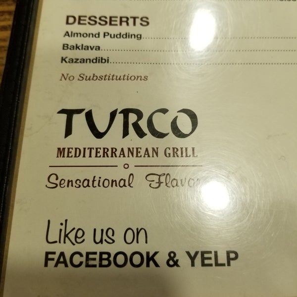 Foto tirada no(a) Turco Mediterranean Grill por Alayna W. em 8/24/2018