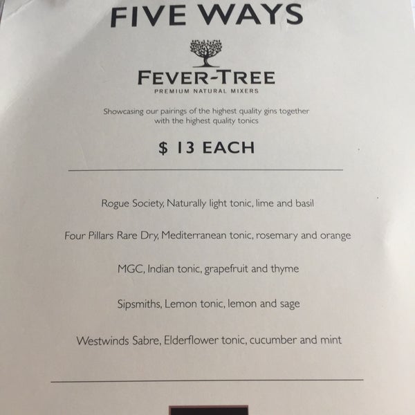 Gin and tonic five ways!